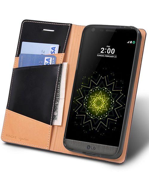 Ringke Signature Flip Hoesje LG G5 Bruin afbeelding 4