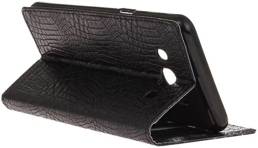 Samsung Galaxy J5 (2016) Krokodil Flipcase Zwart afbeelding 2