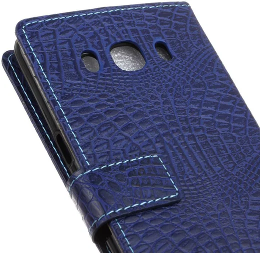 Samsung Galaxy J5 (2016) Krokodil Flipcase Donker Blauw afbeelding 5