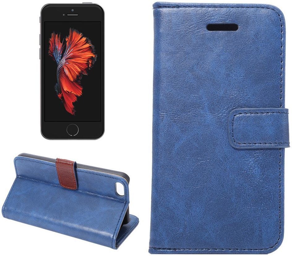 Apple iPhone SE / 5S / 5 Hoesje Portemonnee Donker Blauw afbeelding 5