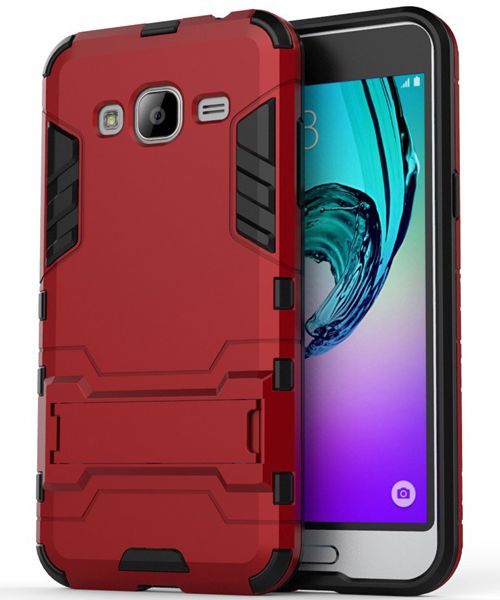 Samsung Galaxy J3 (2016) Hybrid Case Red afbeelding 1
