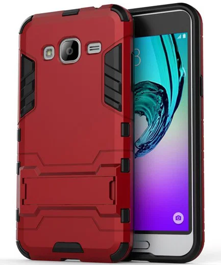 Samsung Galaxy J3 (2016) Hybrid Case Red afbeelding 1