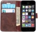 Apple iPhone SE / 5S / 5 Hoesje Portemonnee Brown afbeelding 1