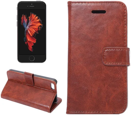 Apple iPhone SE / 5S / 5 Hoesje Portemonnee Bruin afbeelding 5