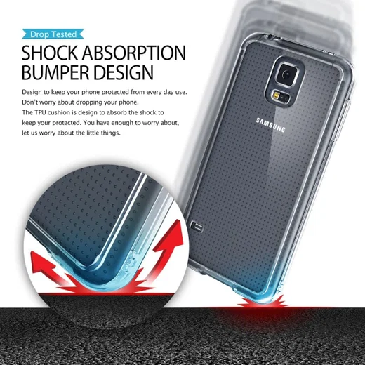 Ringke Fusion Samsung Galaxy S5 (Neo) hoesje doorzichtig Black afbeelding 2