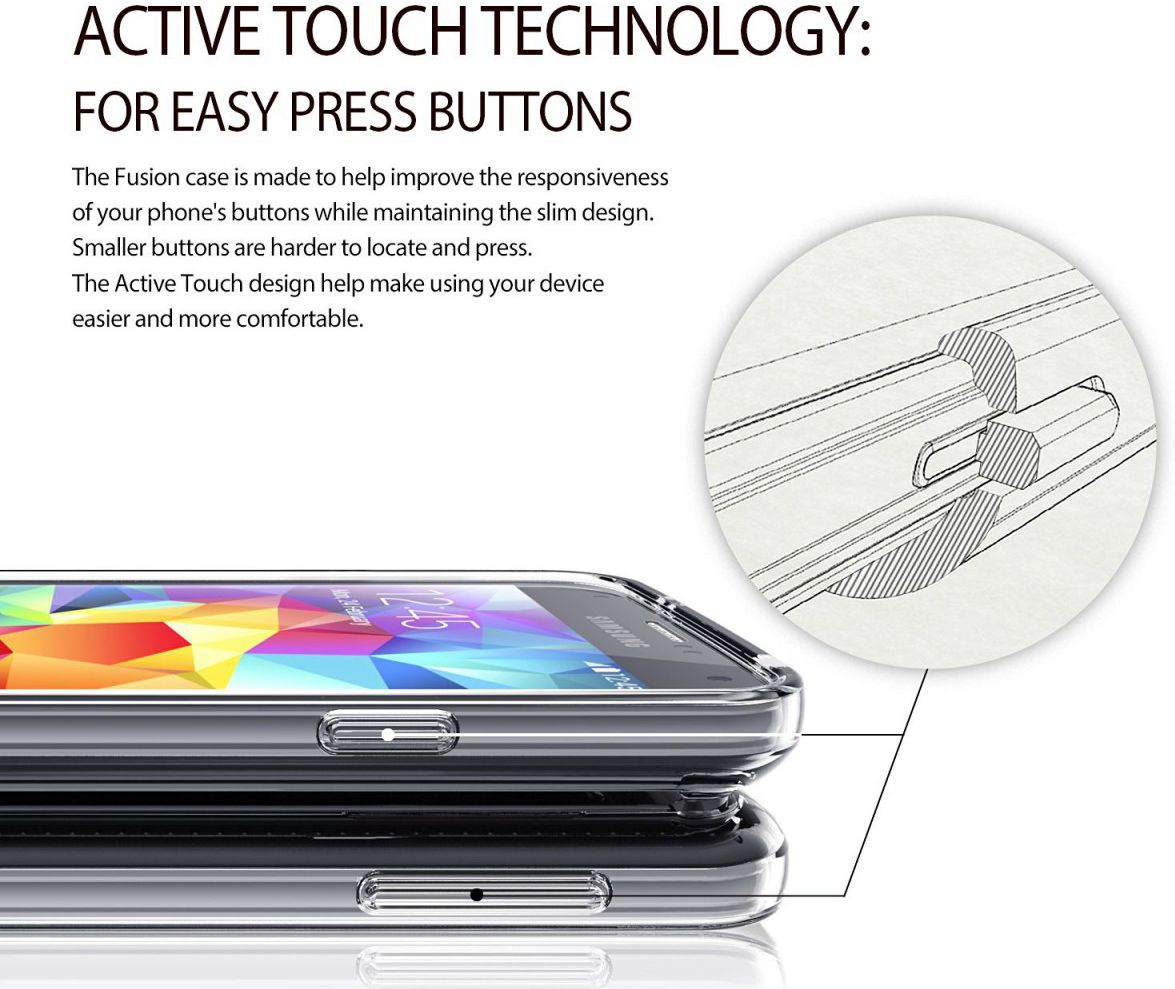 Ringke Fusion Samsung Galaxy S5 (Neo) hoesje doorzichtig Goud afbeelding 3