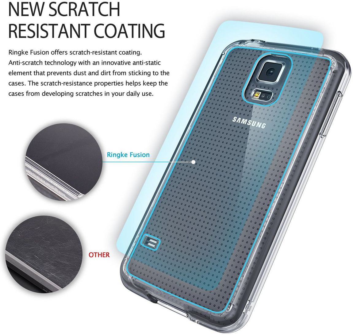 Ringke Fusion Samsung Galaxy S5 (Neo) hoesje doorzichtig Goud afbeelding 4