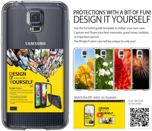 Ringke Fusion Samsung Galaxy S5 (Neo) hoesje doorzichtig Goud afbeelding 6