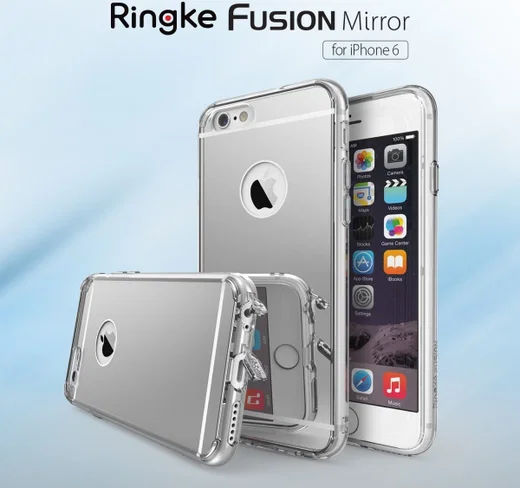 Ringke Fusion Mirror Apple iPhone 6S spiegel hoesje Royal Gold afbeelding 7