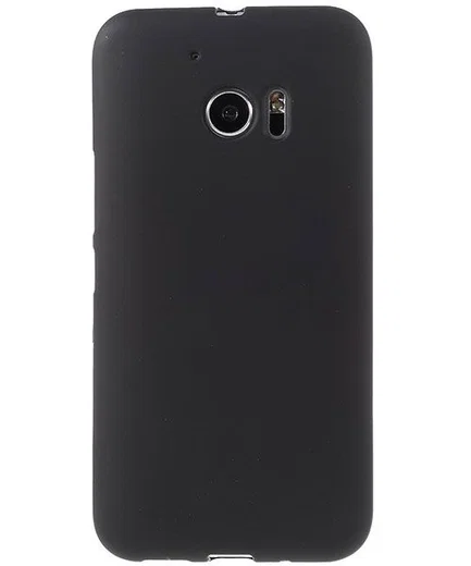 HTC 10 Hoesje TPU Back Cover Mat Zwart afbeelding 2
