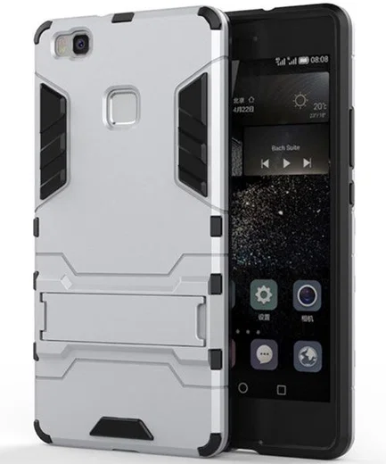 Hybride Huawei P9 Lite Hoesje Zilver afbeelding 1
