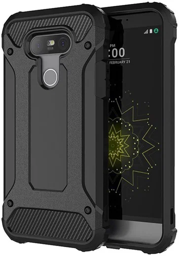 LG G5 (SE) Hybrid Armor Hoesje Zwart afbeelding 1