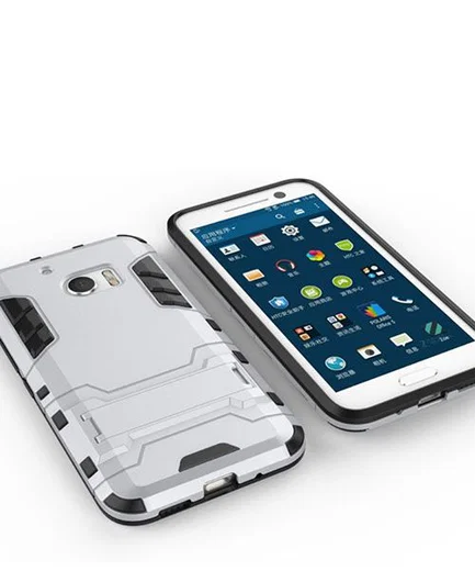 Hybride HTC 10 Hoesje Grijs afbeelding 5