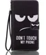 Samsung Galaxy J7 (2016) Portemonnee Hoesje Don't Touch My Phone Print afbeelding 1