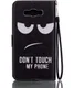 Samsung Galaxy J7 (2016) Portemonnee Hoesje Don't Touch My Phone Print afbeelding 4