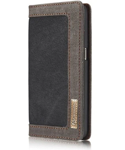 Samsung Galaxy S7 Canvas Portemonnee Bookcase Hoesje Zwart afbeelding 1