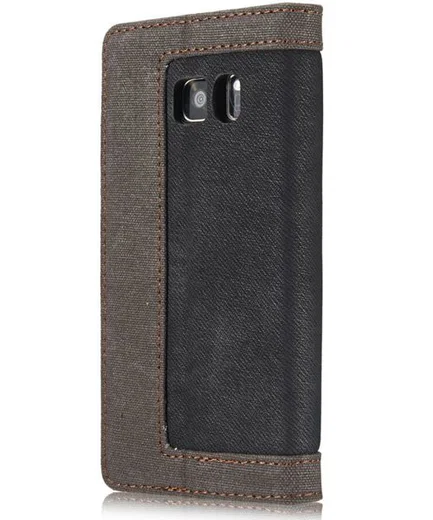 Samsung Galaxy S7 Canvas Portemonnee Bookcase Hoesje Zwart afbeelding 5
