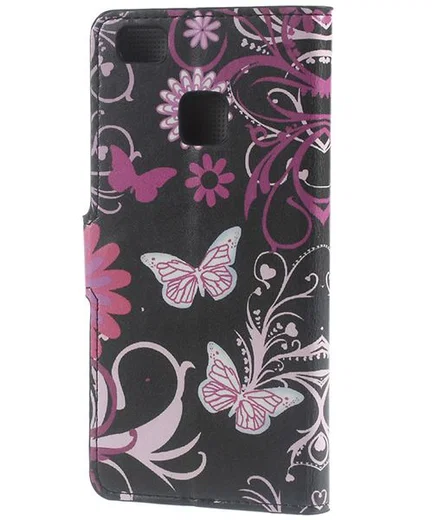 Huawei P9 Lite Portemonnee Print Hoesje Butterfly afbeelding 4