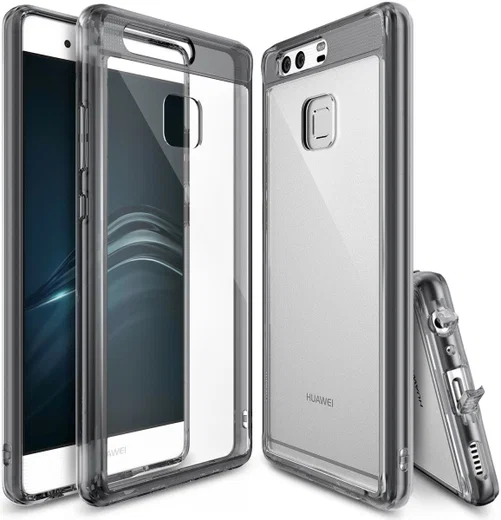 Ringke Fusion Hoesje Huawei P9 Doorzichtig Smoke Black afbeelding 2