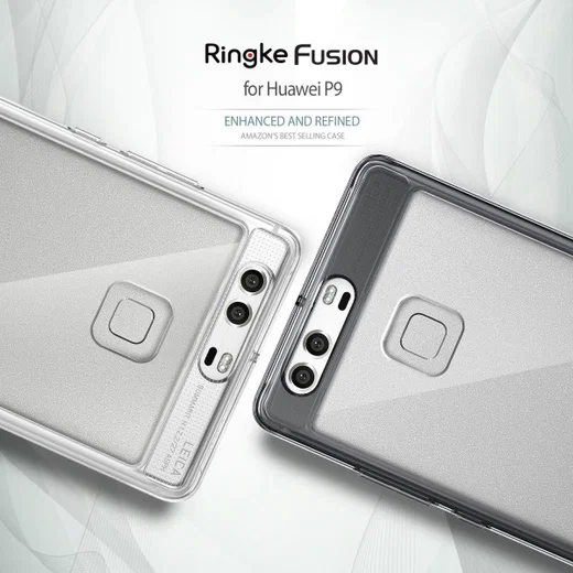 Ringke Fusion Hoesje Huawei P9 Doorzichtig Smoke Black afbeelding 4