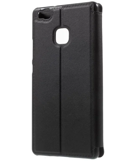 Huawei P9 Lite Window View Flip Case Zwart afbeelding 5