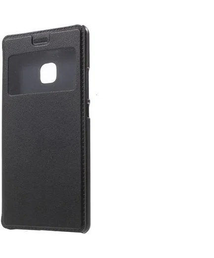 Huawei P9 Lite Window View Flip Case Zwart afbeelding 6