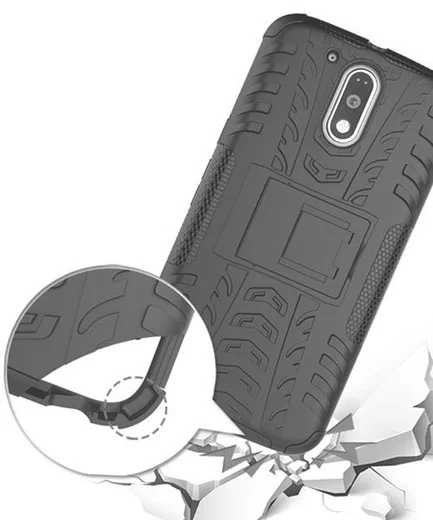 Hybride Motorola Moto G4 Hoesje Oranje afbeelding 4