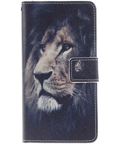 Huawei P9 Lite Portemonnee Print Hoesje Leeuw afbeelding 1