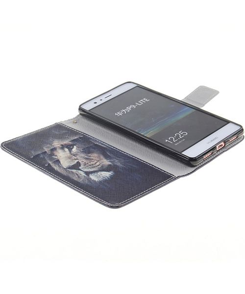 Huawei P9 Lite Portemonnee Print Hoesje Leeuw afbeelding 8
