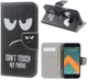 HTC 10 Portemonnee Flip Hoesje Print Don't Touch My Phone afbeelding 1