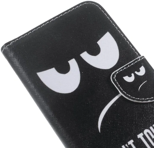 HTC 10 Portemonnee Flip Hoesje Print Don't Touch My Phone afbeelding 7