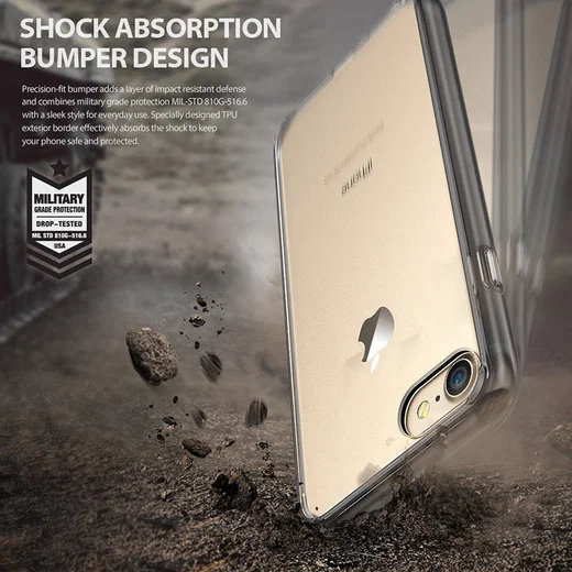 Ringke Fusion iPhone 7 / 8 Hoesje Doorzichtig Smoke Black afbeelding 2