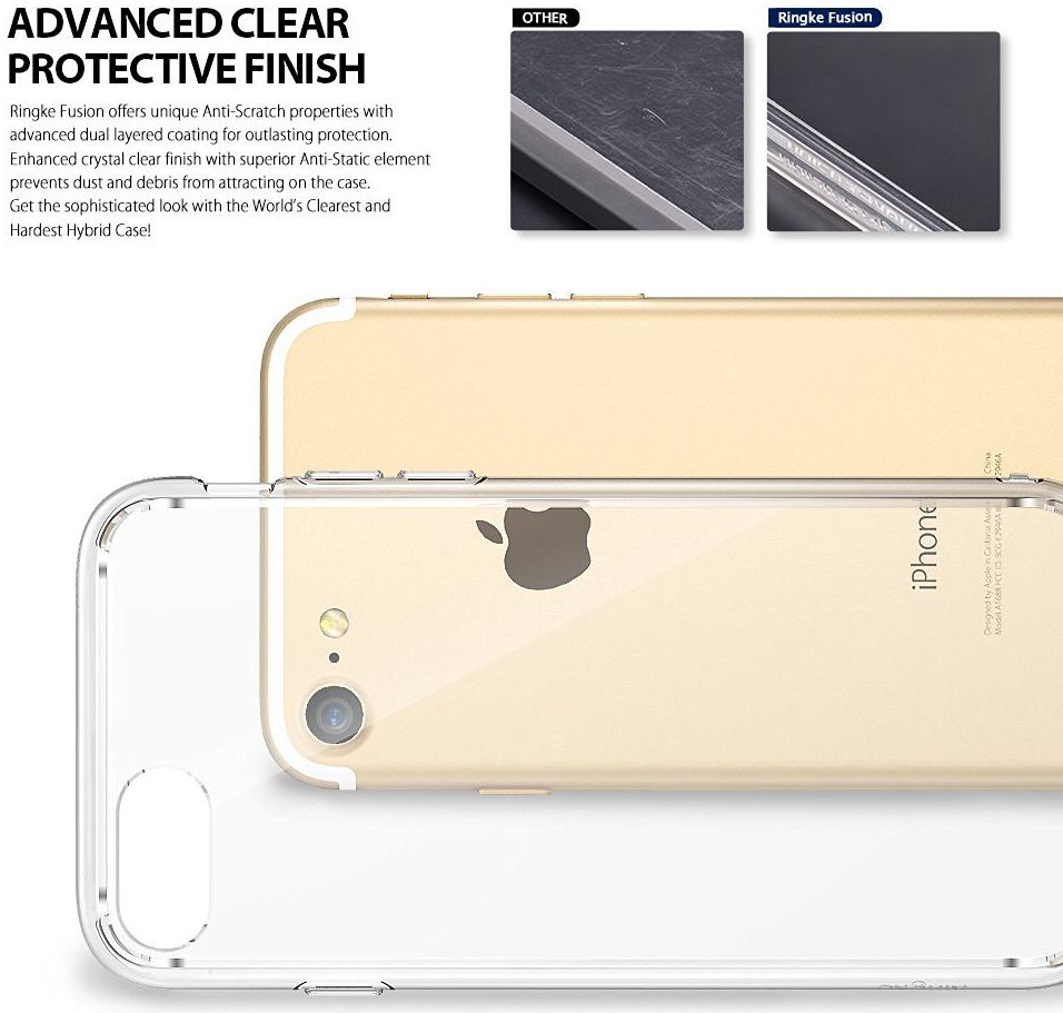 Ringke Fusion iPhone 7 / 8 Hoesje Doorzichtig Smoke Black afbeelding 6