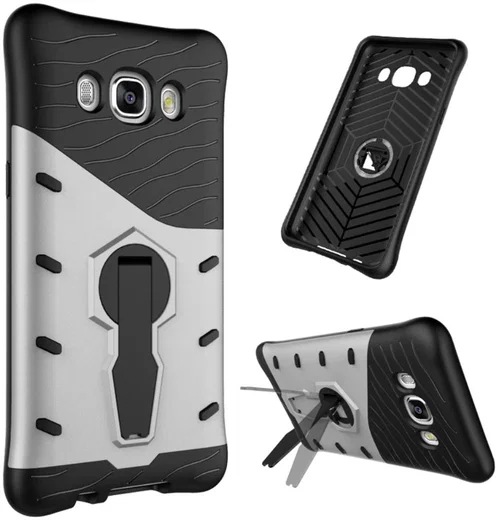 Samsung Galaxy J5 (2016) Kickstand Case Zilver afbeelding 1