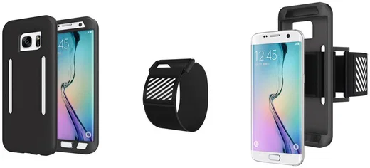 Samsung Galaxy S7 Edge Silicone Hoesje met Sport Armband Zwart afbeelding 11