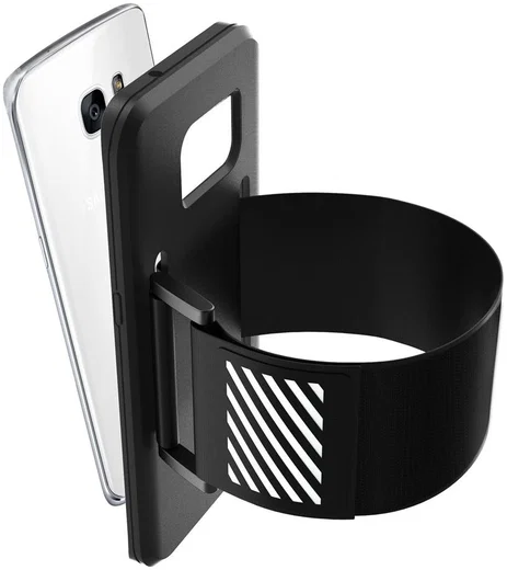 Samsung Galaxy S7 Edge Silicone Hoesje met Sport Armband Zwart afbeelding 5