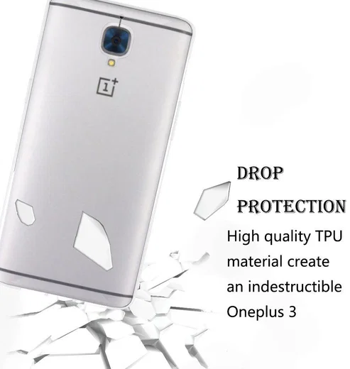 Transparant OnePlus 3T / 3 backcover TPU hoesje afbeelding 4