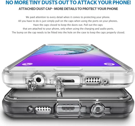 Ringke Fusion Samsung Galaxy A3 (2016) Hoesje Doorzichtig Rose Gold afbeelding 4