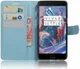 OnePlus 3T / 3 hoesje met kaarthouder blauw afbeelding 1