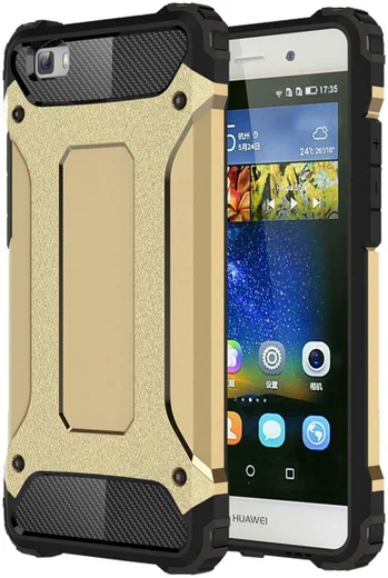 Hybride Huawei Ascend P8 Lite Hoesje Goud afbeelding 7