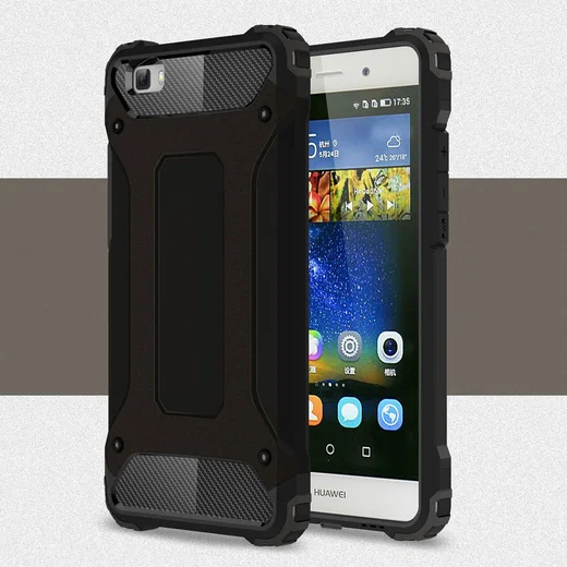 Hybride Huawei Ascend P8 Lite Hoesje Zwart afbeelding 5