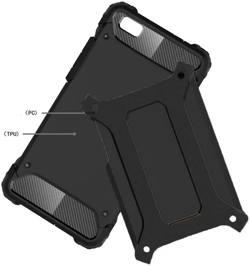 Hybride Huawei Ascend P8 Lite Hoesje Zwart afbeelding 4
