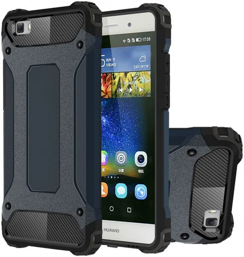 Hybride Huawei Ascend P8 Lite Hoesje Donker Blauw afbeelding 1
