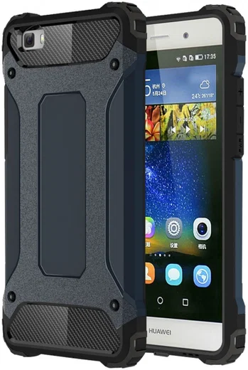 Hybride Huawei Ascend P8 Lite Hoesje Donker Blauw afbeelding 5