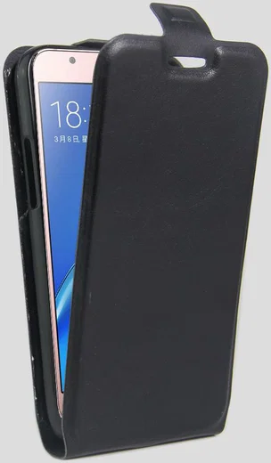 Samsung Galaxy J5 (2016) Vertical Wallet Flip Case Zwart afbeelding 1