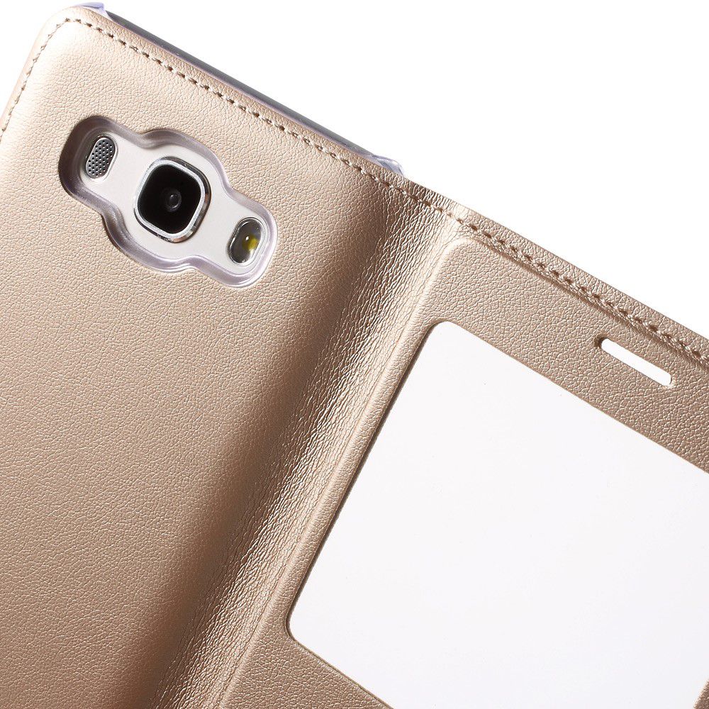 Samsung Galaxy J5 (2016) Window View Flip Hoesje Goud afbeelding 5