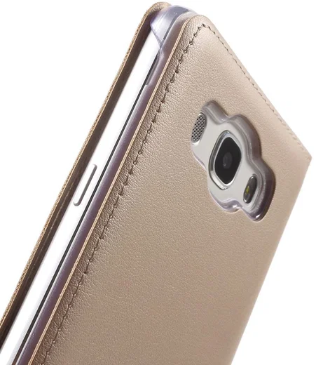 Samsung Galaxy J5 (2016) Window View Flip Hoesje Goud afbeelding 6