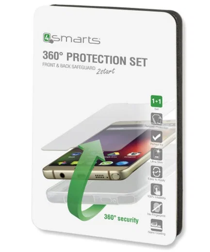 4smarts Tempered Glass en TPU Hoesje Apple iPhone 6/6S Transparant afbeelding 1