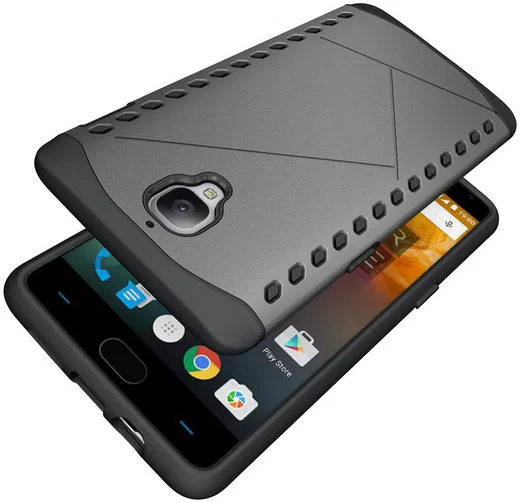 OnePlus 3T / 3 Tough Shield 2 in 1 Hoesje Grijs afbeelding 9