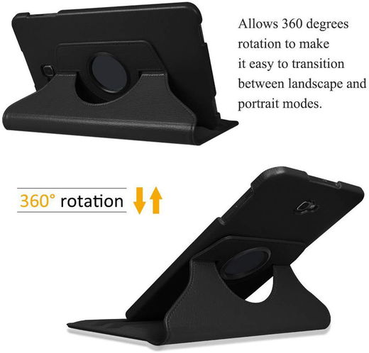Samsung Galaxy Tab A 10.1 (2016) 360° Draaibare Hoes Zwart afbeelding 3